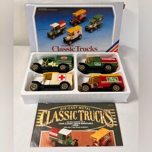 Reader's Digest Classic Truck Set of 4 miniature vintage die-cast metal vehicles